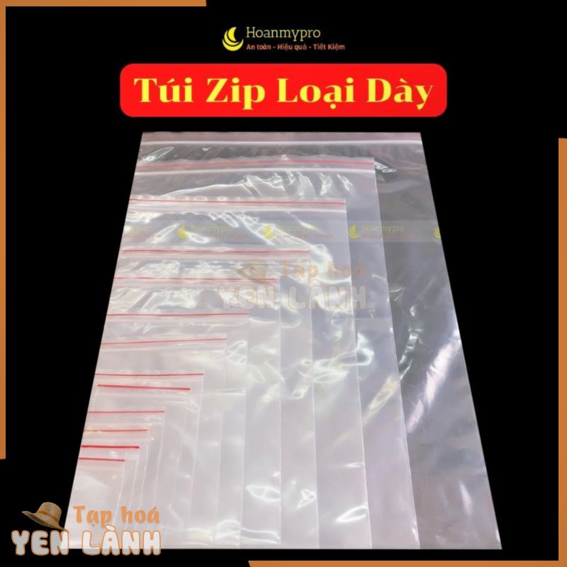 Túi Zip 1kg túi zip viền chỉ đỏ khóa bấm loại dày