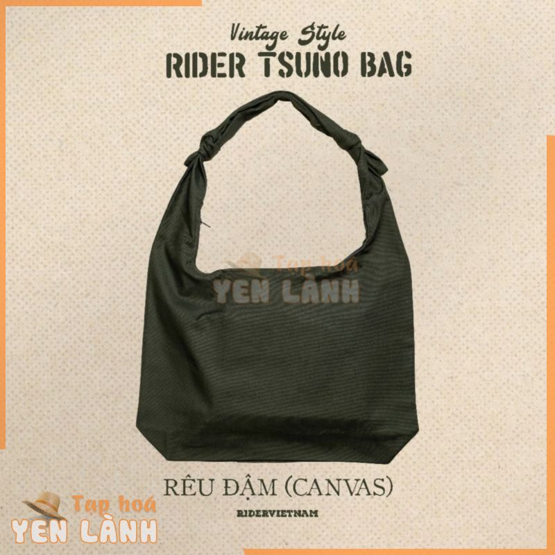 Túi đeo chéo Canvas/Denim unisex nam nữ Rider Tsuno Bag Zipper (Version 2 có khoá kéo) – Phong cách cổ điển