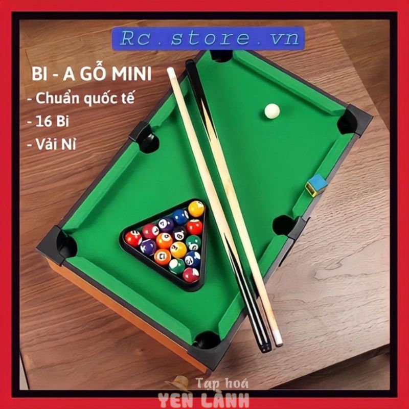 bàn bi a mini  36*8*24cm – bida, bi da mini bằng gỗ, vải nỉ tiêu chuẩn – đồ chơi, quà tặng cho bé