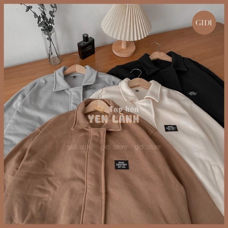 Áo Khoác thu đông TINY Nam Nữ Unisex Jacket Form Rộng vải nỉ lót bông – DESTINY 1990 Phong Cách Ulzzang