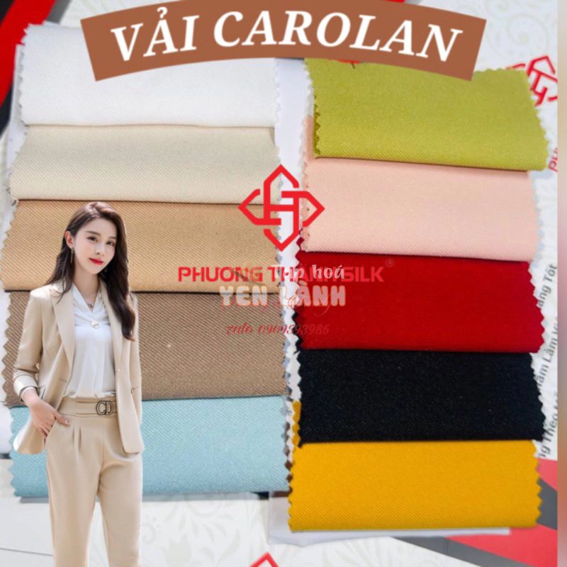 Vải CAROLAN Dày Mịn,Chuyên May Set Vest,Quần Tây,Chân váy Kiểu,Đồng Phục Học Sinh,May Áo Vest Phương Thành Silk