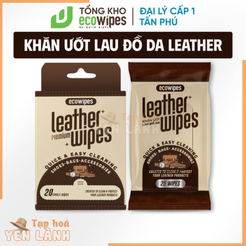 KHO TÂN PHÚ_Khăn ướt vệ sinh giày da Leather khử mùi tiện dụng nhanh chóng