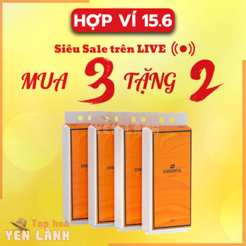 Giấy vệ sinh treo tường cheerful 1280 tờ, khăn giấy đa năng nội địa trung, giấy rút treo tường cheerful