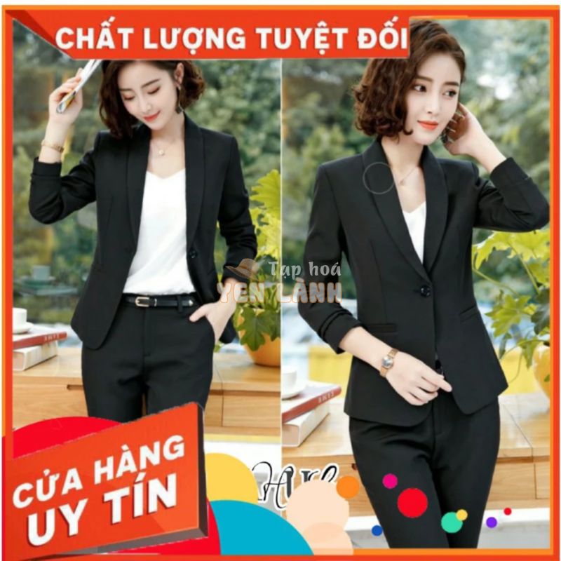 Shop Ngoc Trinh HCM – Shop Ngoc Trinh HCM –  Set Nguyên Bộ Áo Vest 1 Cúc Độc Màu Đỏ Đen Lạ Mắt+ Quần Dài  Cam Kết Uy Tín