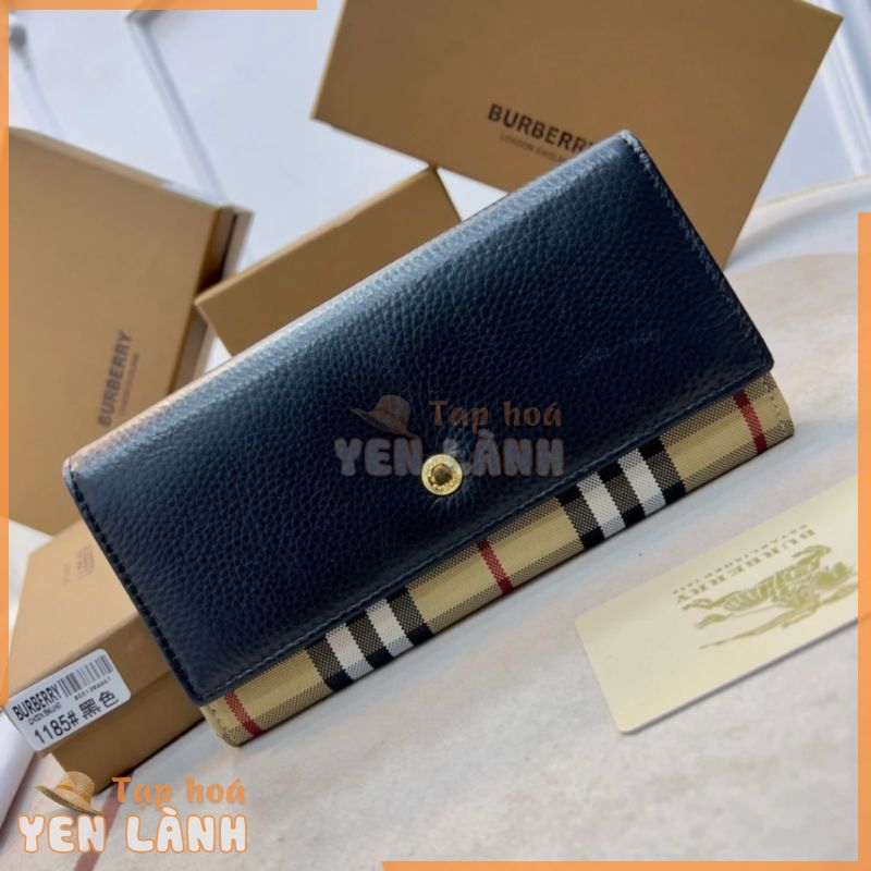 100% Authentic Burberry Ví Nữ Lật Ví Dài Đa Chức Năng Túi Đựng Thẻ Boutique Túi Xách