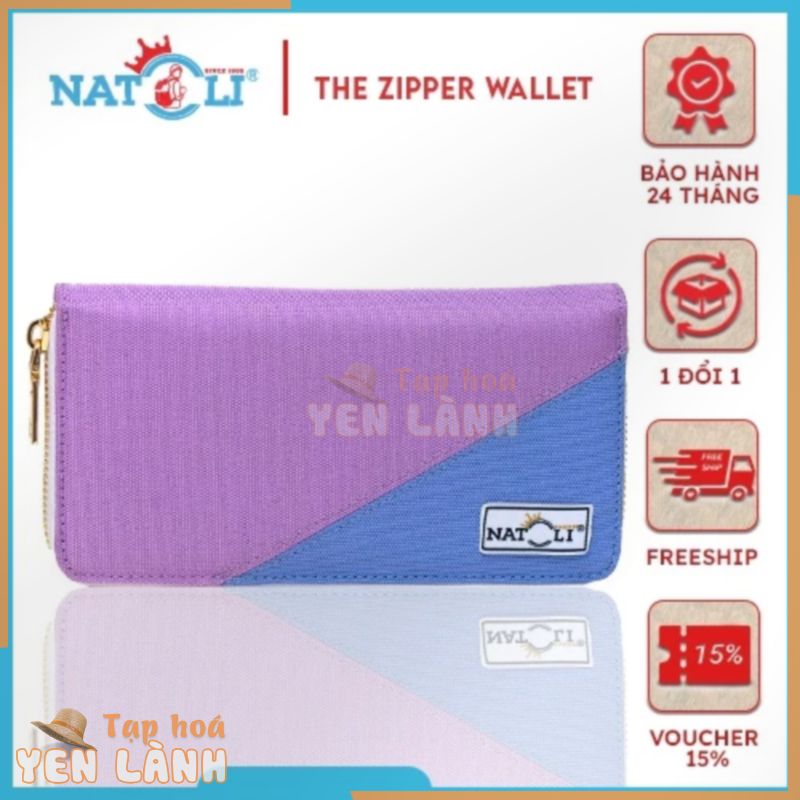 Ví cầm tay nữ [FREESHIP, 1 ĐỔI 1] Bản Lớn Thời Trang Thương Hiệu Natoli-BST The Zipper Wallet