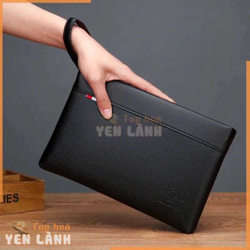 Ví Da pu Cầm Tay Hình Bao Thư Phong Cách Doanh Nhân Cho Nam K297