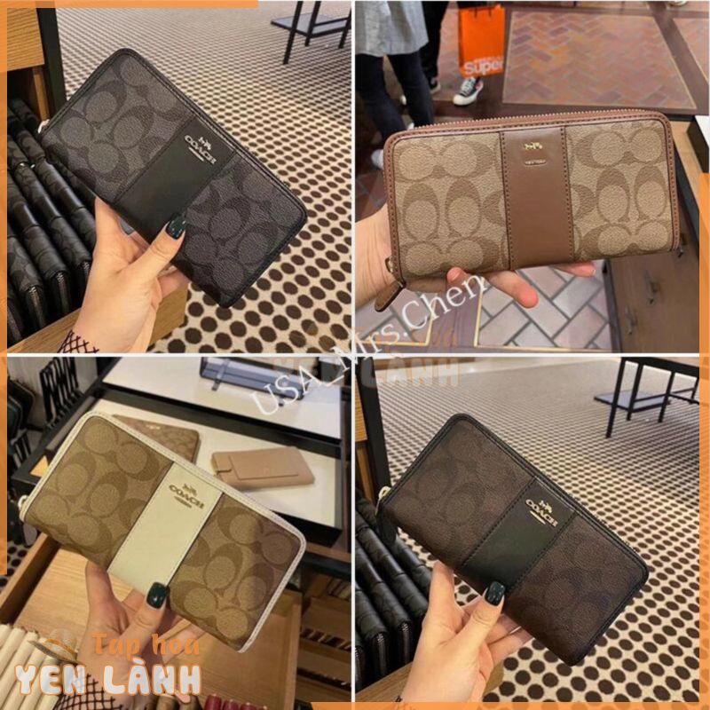 COACH F52859 Clutch Ví nữ Ví cầm tay dài Clip dài Chính Hãng Có Giấy Mua Hàng