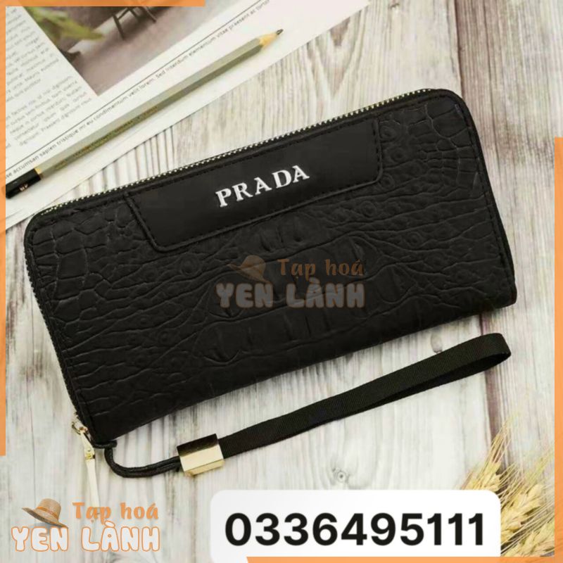 ví nam cầm tay hàng thương hiệu cao cấp PRADA ,100% Hàng Quảng Châu