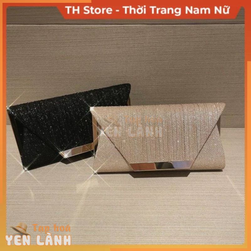 Túi Clutch Nữ Cầm Tay Sang Trọng Đi Dự Tiệc Cưới Bling Bling ,Ví Bóp Tiểu Thư Kim Sa Thời Trang Đính Đá TH Store