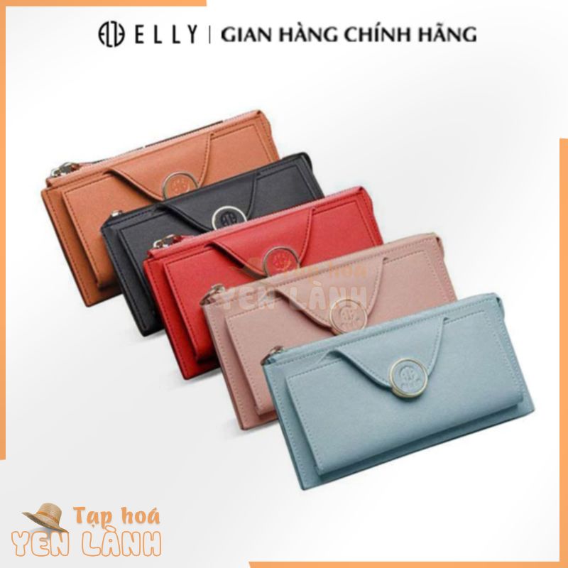 Ví nữ cầm tay thời trang cao cấp ELLY – EVH49 (Ba màu đen, đỏ, hồng)