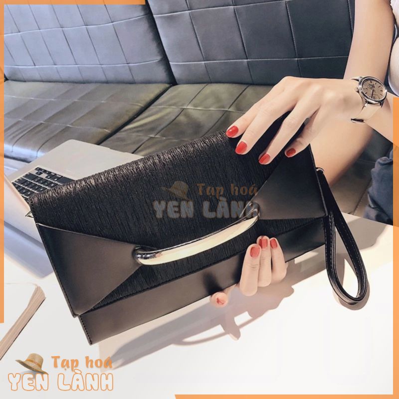 Ví Cầm Tay Nữ Dự Tiệc Clutch Cao Cấp Loại Bản To Dáng Dài Một Mẫu Túi Đeo Chéo Sang Trọng Phong Cách Thời Trang Hàn Quốc