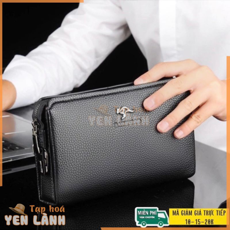 Ví nam cao cấp khóa số an toàn, Clutch nam cầm tay da 2 màu sang trọng, bảo hành 12 tháng, bóp nam công sở