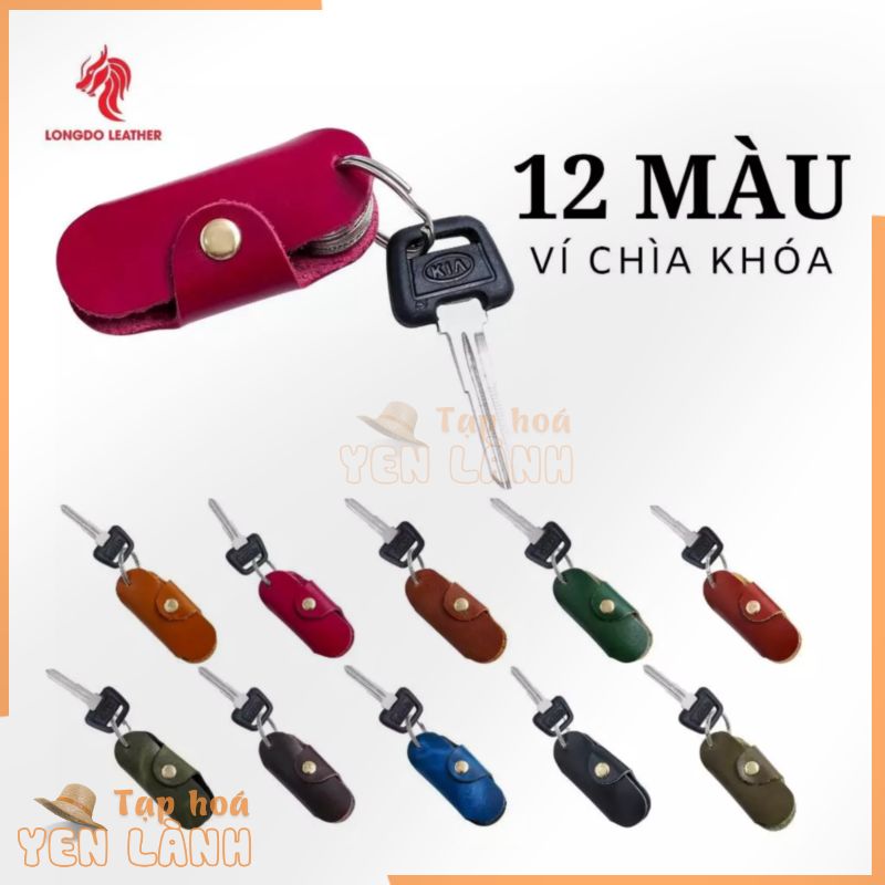 Ví đựng chìa khóa da bò thật – Bảo hành 5 năm – Hàng chính hãng thương hiệu Longdo Leather – MK06