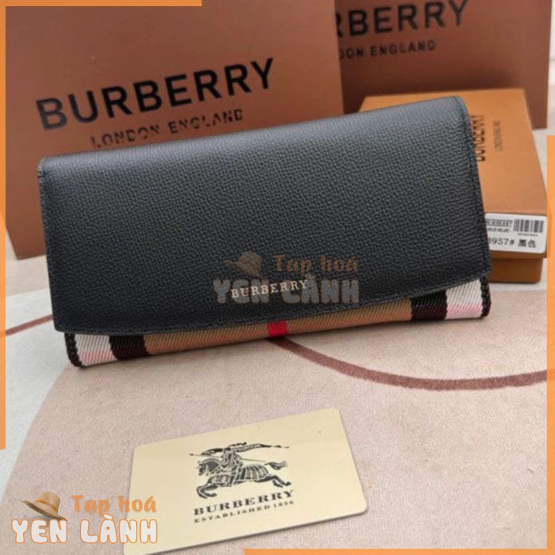 Burberry gốc chính hãng ví ví da động vật chất lượng cao “với thương hiệu quà tặng hộp vận chuyển”