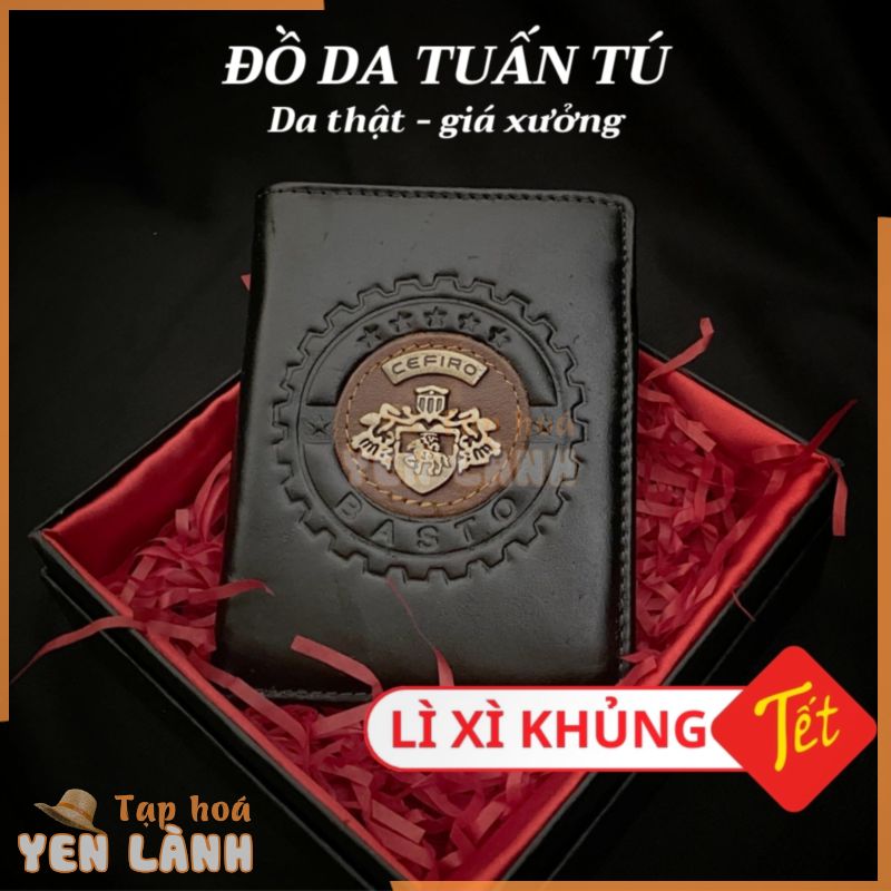 Ví nam da bò thật cao cấp,Ví da nam bóp nam nhỏ gọn mini thời trang mác đồng xịn [có hộp thích hợp làm quà tặng]