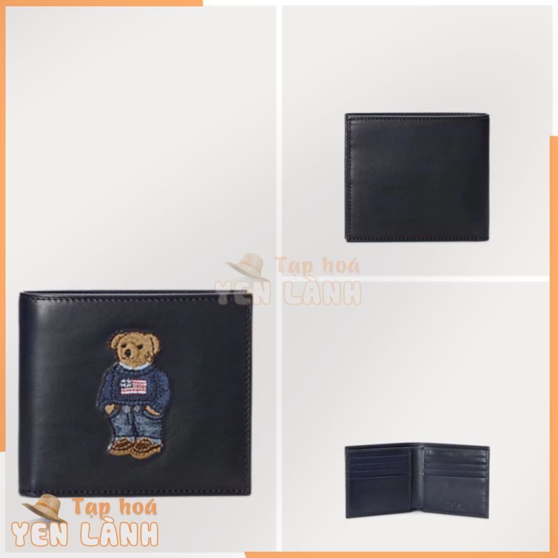 [ Chính Hãng ] [ Sale Off ] Ví Da Polo Ralph Lauren – Polo Bear Leather Billfold Wallet