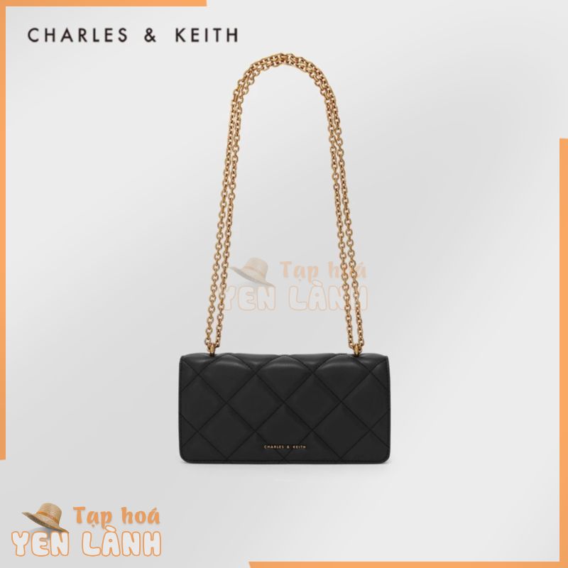 Charles & Keith Ví chữ nhật dáng dài Paffuto Chain Handle Quilted