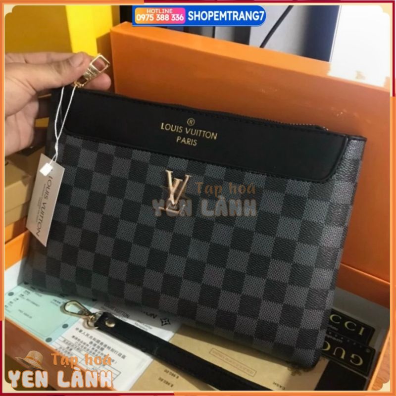 Ví Cầm Tay lv Nam Cao Cấp Fullbox Xịn, Chất Da Bò Mềm Sụn Cao Cấp,Ví Dài Thời Trang Nam Nữ Cầm Tay Siêu Hot