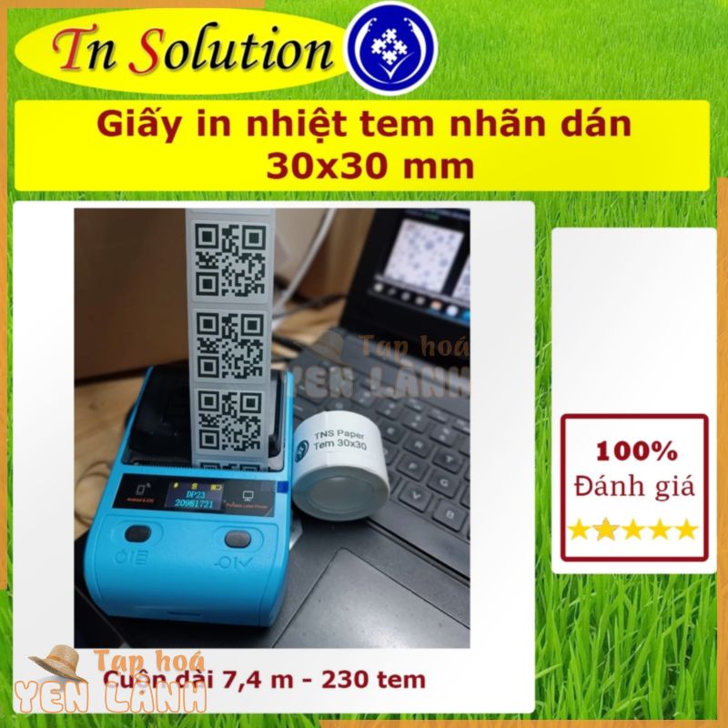 [Giá Sĩ] Tem dán [30x30mm] in mã vạch, mã qr sản phẩm, mã ví điện tử ngân hàng dành cho máy in nhiệt DP23, DP30,,…