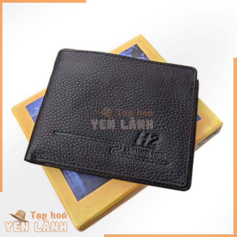 [ CHÍNH HÃNG ] Ví Nam da bò 100%, Bóp Da Nam H2 Leather dáng ngang da mềm – lịch lãm [ BH 1 năm ]