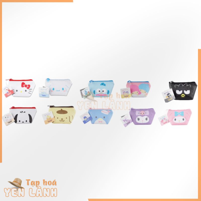 Túi ví mini đựng tiền Sanrio In Họa Tiết Hoa Xinh Xắn Dành Cho Nữ 8x5x7.5cm Daiso