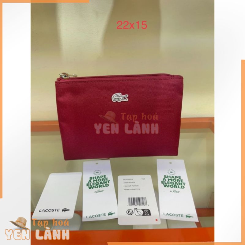 [HÀNG CHÍNH HÃNG] Ví dài nữ Lacoste Đỏ Hồng – NF4323GW – New