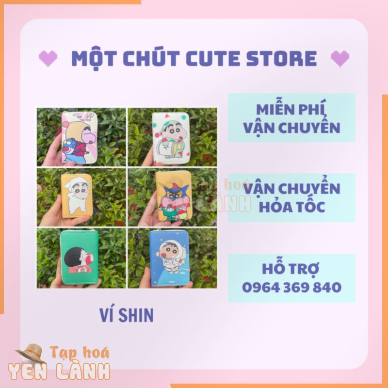 [ Quà 1/6 ] Ví Shin nữ, ví cầm tay, ví kéo khóa nhiều ngăn đựng thẻ, ví nữ siêu sang _ Một chút cute store