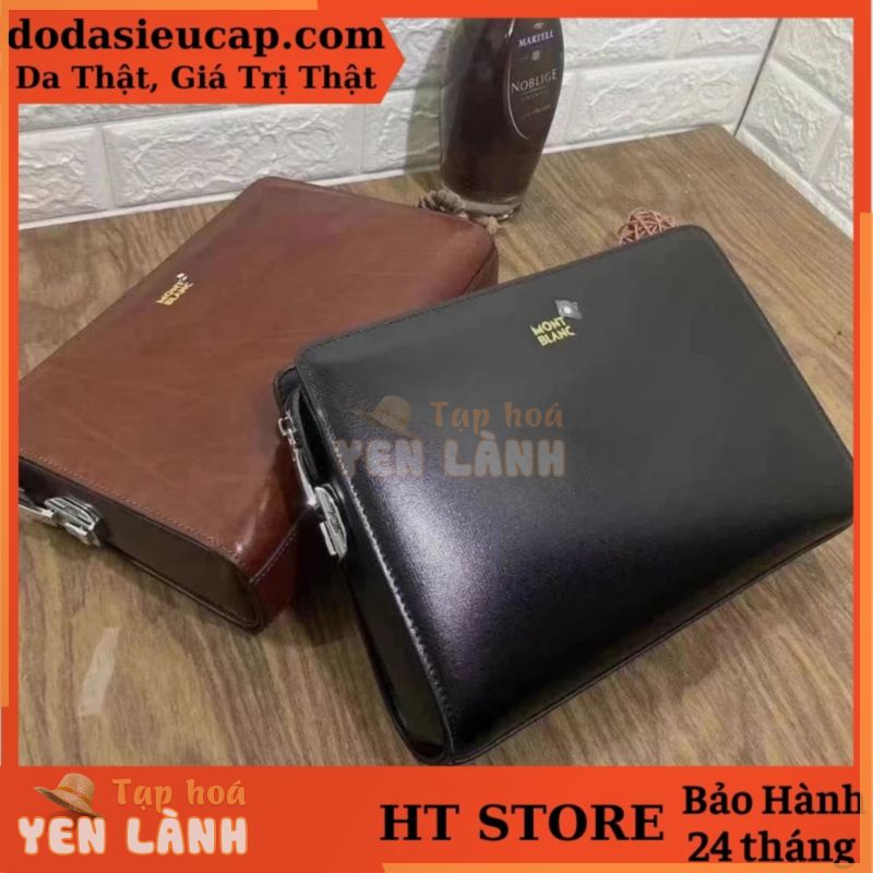 Clutch, Ví Cầm Tay Thời Trang Nam Cao Cấp Da Bò Khoá Số Mont Blanc VMB01