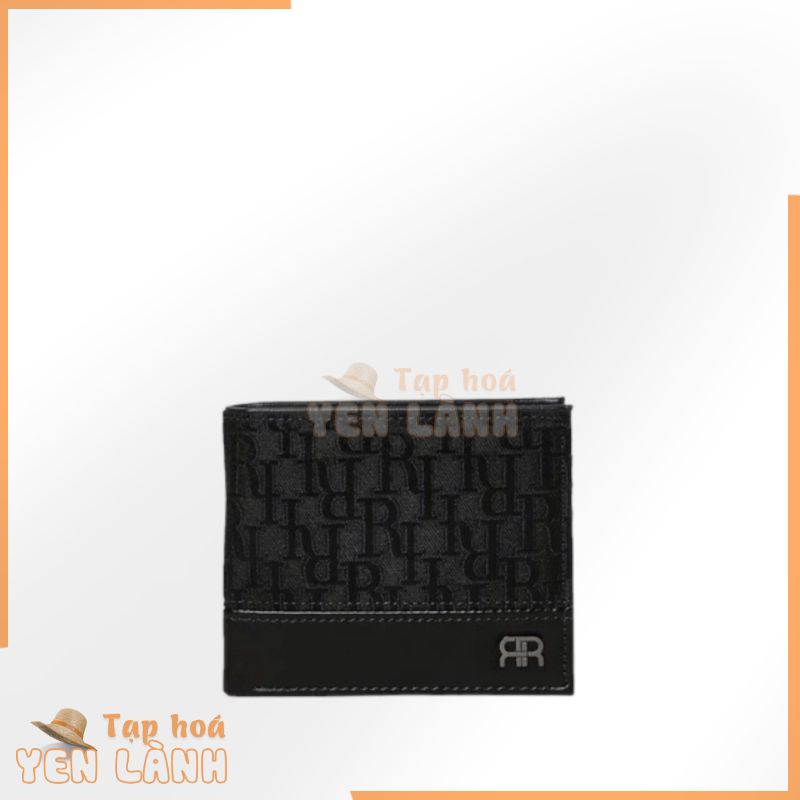 Ví nam nữ RIVER ISLAND đen hoạ tiết Monogram – Hàng Auth