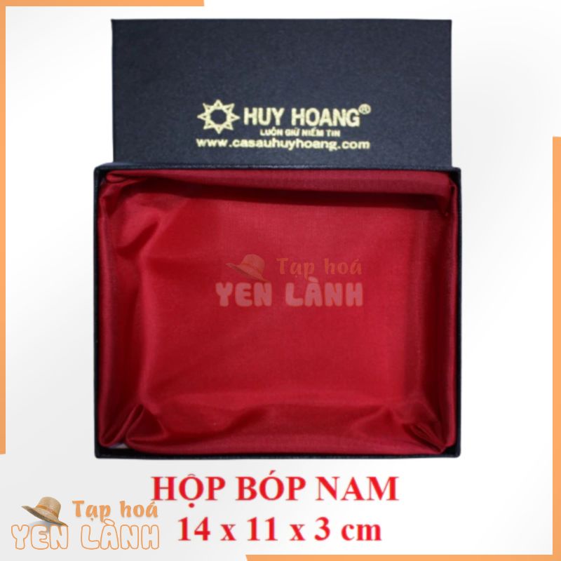 Hộp đựng ví nam Huy Hoàng màu đen HP9003