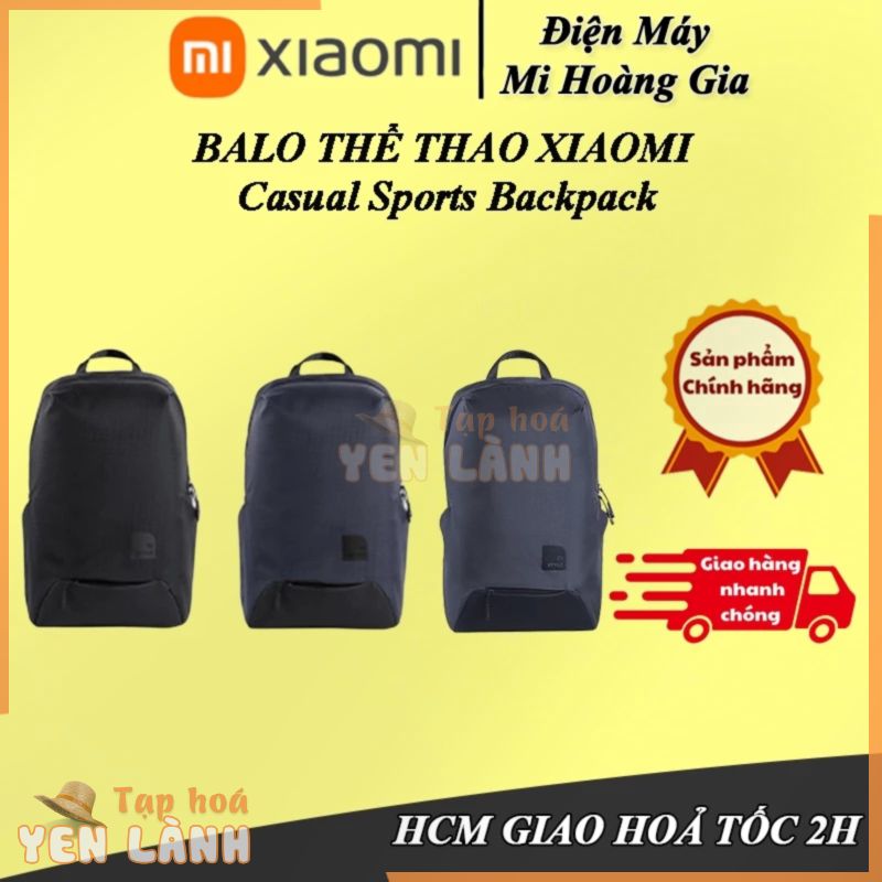 Balo du lịch thể thao nam xiaomi casual sports backpack, chống nước | MIHOANGGIA