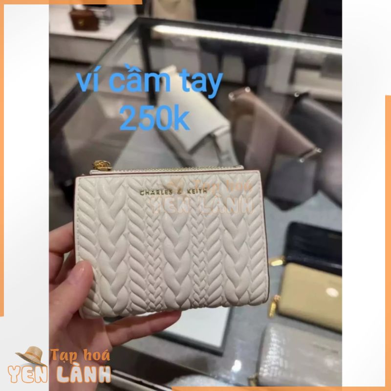 Ví ngắn CHARLES & KEITH, ví đựng card, giấy tờ cho nữ