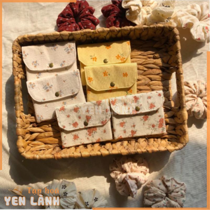 Ví Handmade Mini 2 Ngăn Đựng Vừa Thẻ, Đựng Tiền, Giấy Tờ – Nhà Nhiều Lá – Ví Nữ