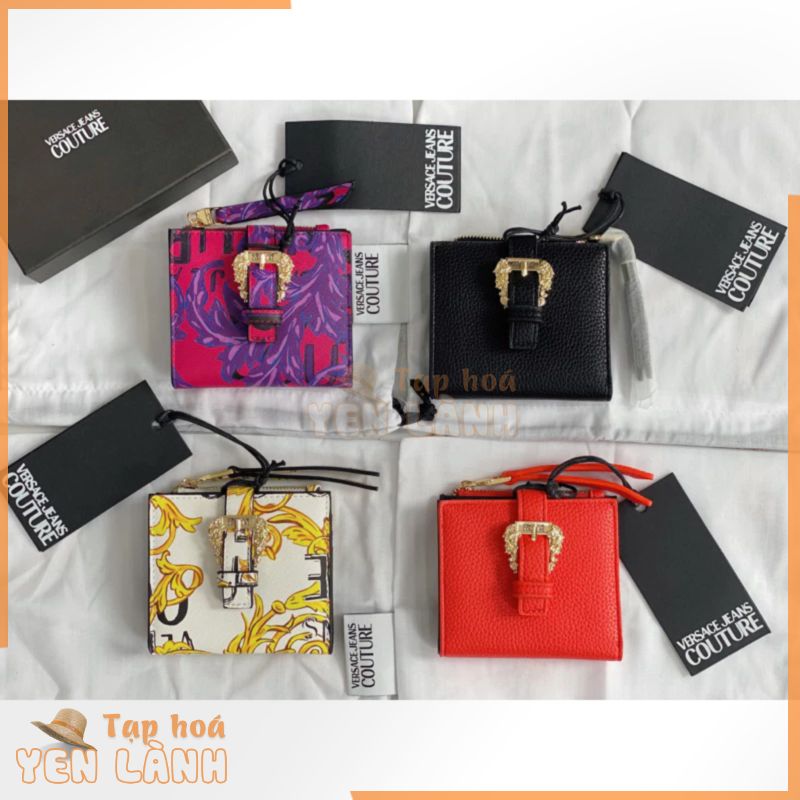 (AUTHENTIC) Ví nữ mini Versace đẹp gấp gọn, đựng thẻ, đựng tiền, đủ màu mới 100%