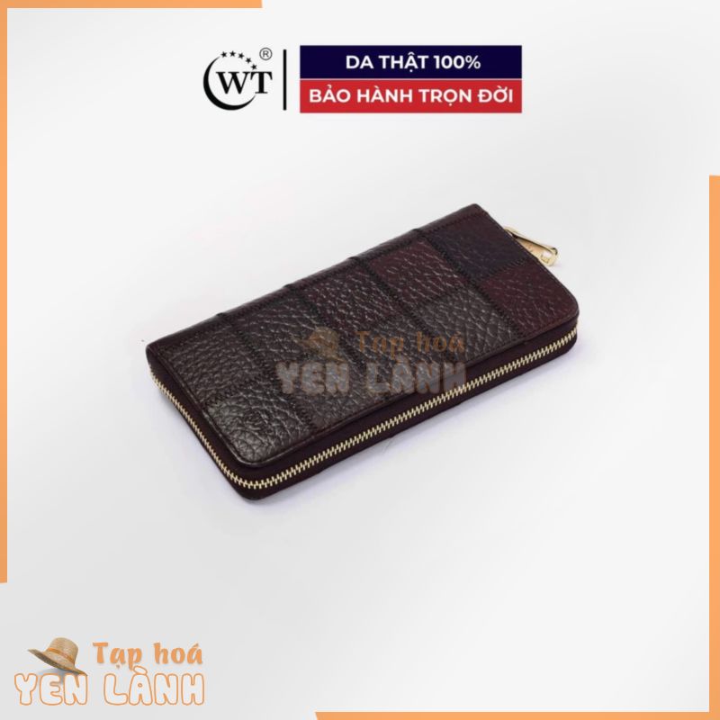 Ví Nữ WT Leather Da Bò Thật .Màu Nâu, Xanh Navy 0480.1, 0480.7