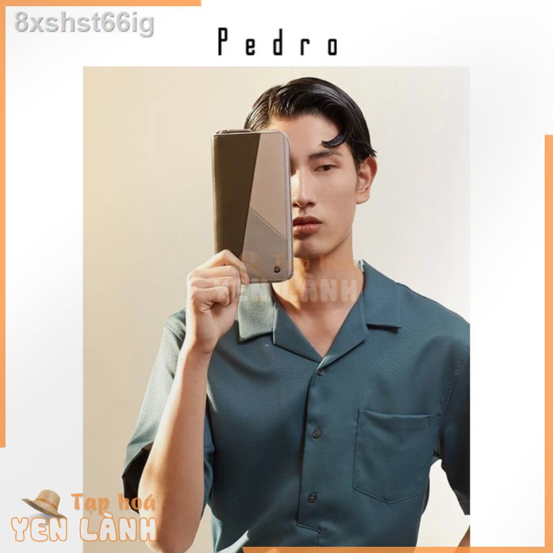 ♠ ✁ [Ảnh thật/Sẵn]PEDRO ví da bê nam thời trang phối màu ví dài nhiều ngăn đựng thẻ PM4-15940188