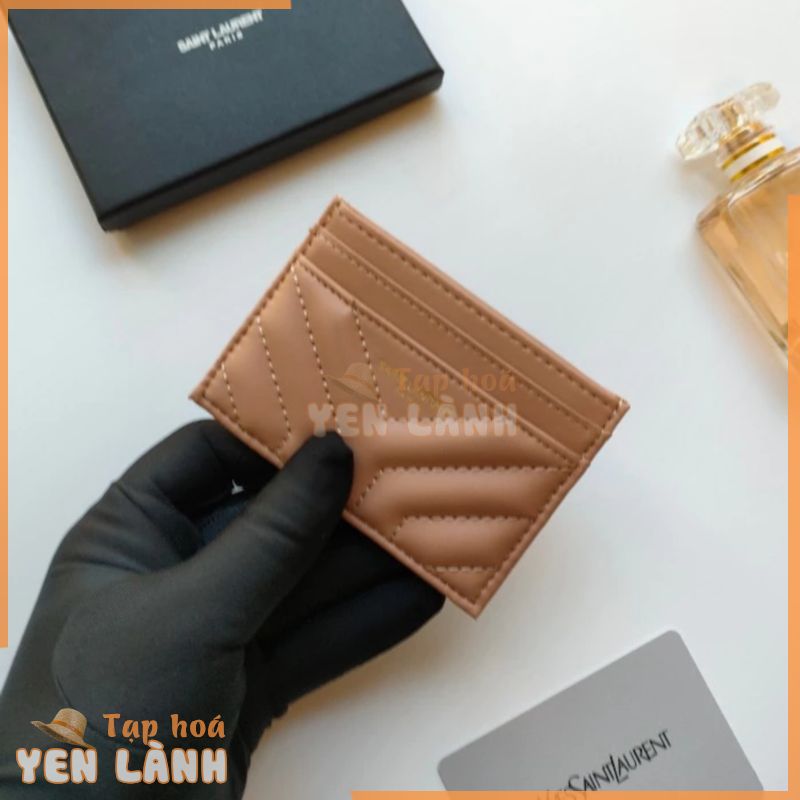 Túi đựng thẻ nam Saint Laurent đích thực Da thật Túi đựng thẻ nữ thời trang cao cấp Ví đựng tiền xu nhỏ