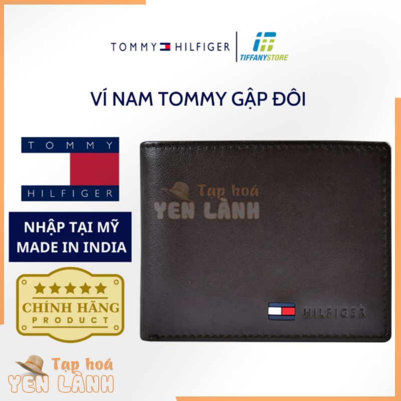 Ví nam Tommy Hilfiger Men’s Leather Slim Bifold Wallet – Ví da mềm màu nâu – 31TL22X060 – hàng chính hãng – Nhập tại Mỹ