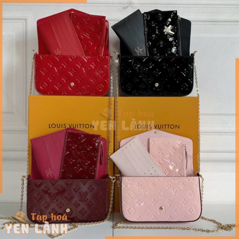 Louis vuitton set Túi Xách Tay + Ví Cầm Tay + Dây Đeo m61276 Bằng Da Cao Cấp Thời Trang