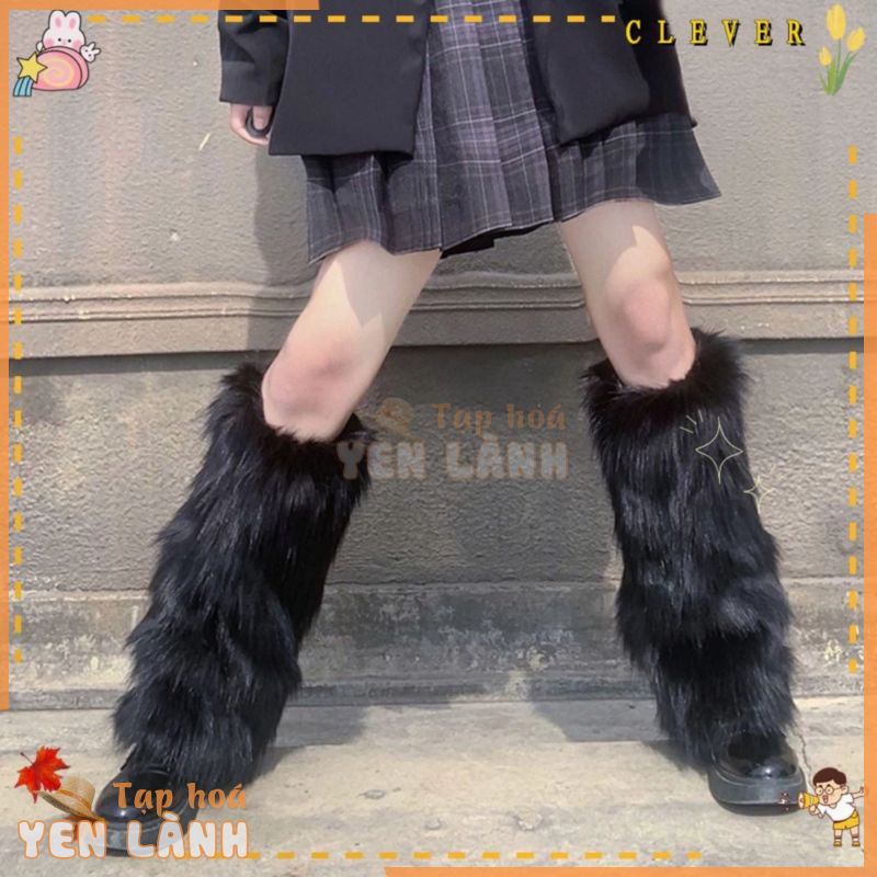 Vớ Lông Mềm Giữ Ấm Chân Khi Mang Giày Boot Phong Cách Lolita