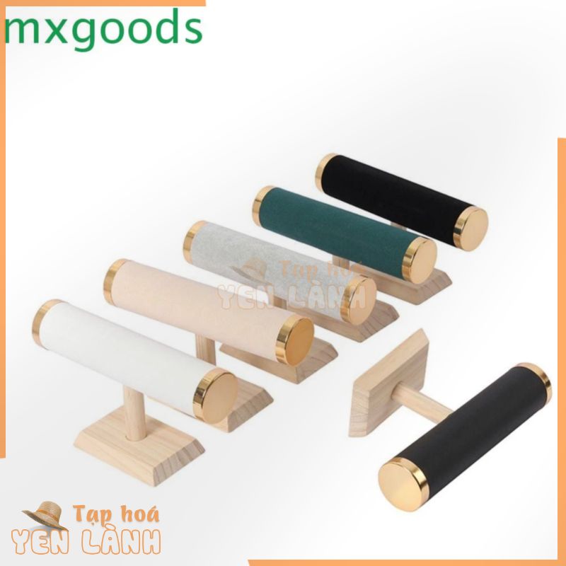 Mxgoods bậc trang sức đứng vòng đeo tay treo lưu trữ thiểu số cổ điển bằng gỗ nhung pu da vòng cổ hiển thị người tổ chức dây chuyền hiển thị giá đỡ dây đeo tóc giá đỡ đồng hồ hiển thị giá đỡ