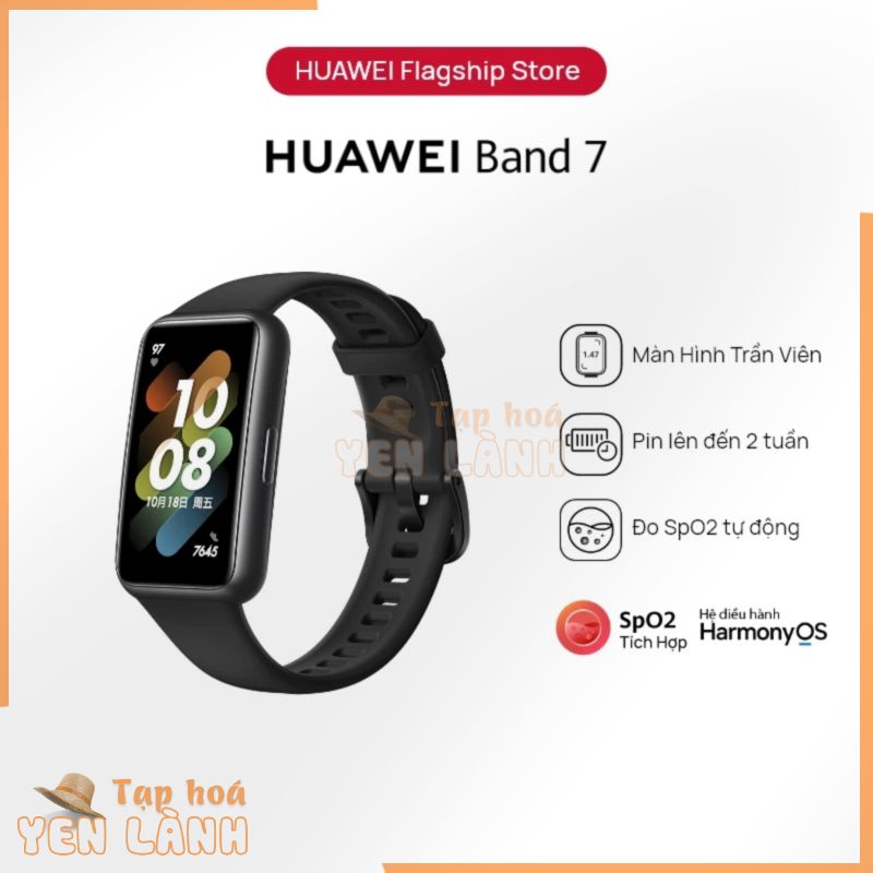 Vòng đeo tay thông minh HUAWEI Band 7 | Thiết kế siêu mỏng | Đo SpO2 tự động | Pin lên đến 2 tuần | Hàng Chính Hãng