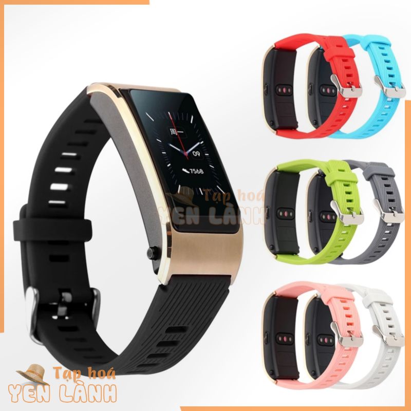 Đối với huawei talkband b5 dây đeo đồng hồ silicon thay thế dây đeo đồng hồ thể thao vòng đeo tay kẻ sọc nhỏ 18mm dây đeo đồng hồ huawei b5