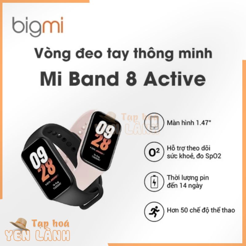 Vòng Đeo Tay Thông Minh Mi Band 8 Active – Hàng Chính Hãng Việt Nam