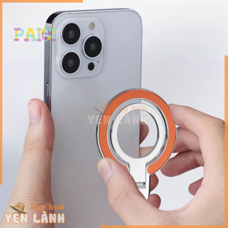 [Paiqi] Giá đỡ từ tính Mini có thể gập lại Giá đỡ máy tính để bàn Vòng đeo tay nam châm cho IPhone 12 13 14 Series Magsafe Case / Điện thoại thông minh / Ô tô MỚI