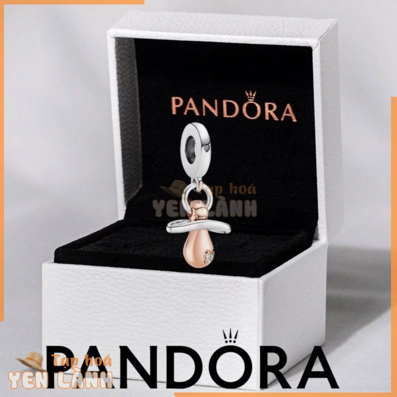 100% PANDORA chính hãng S925 bạc trang sức vòng tay mặt dây chuyền Núm vú giả cho bé Dangle Charm