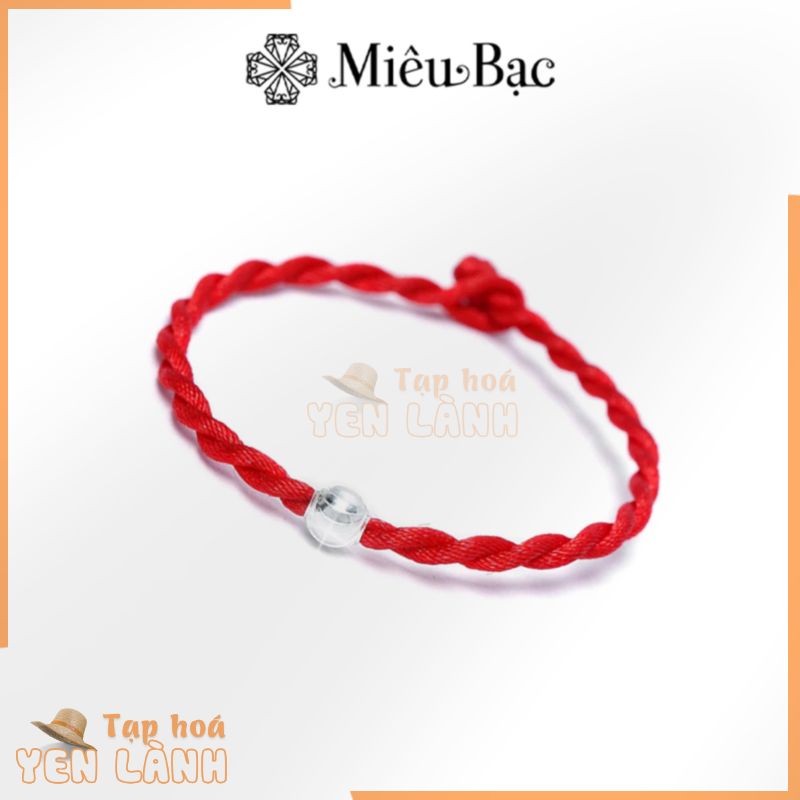 Vòng tay chỉ đỏ bi bạc may mắn Miêu Bạc chất liệu bạc 925 phụ kiện trang sức nữ L400227