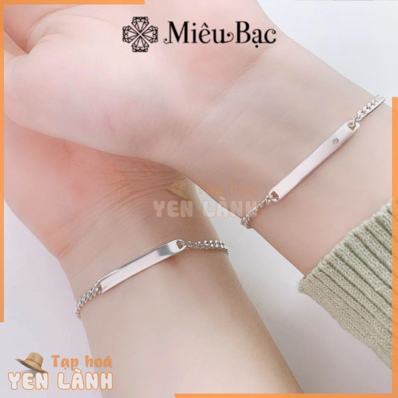 Vòng tay đôi bạc 925 khắc tên theo yêu cầu Miêu Bạc lắc tay cặp tình yêu nam nữ thời trang phụ kiện trang sức MT31