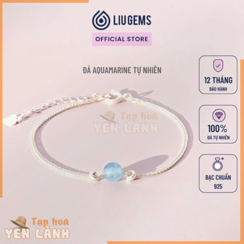 Vòng Tay Bạc Nữ Liugems Kết Hợp Hạt Đá Phong Thuỷ Handmade Mix Charm Bi Mini Size Nhỏ Tinh Tế